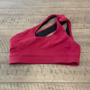 One Shoulder Cut Out Sports Bra